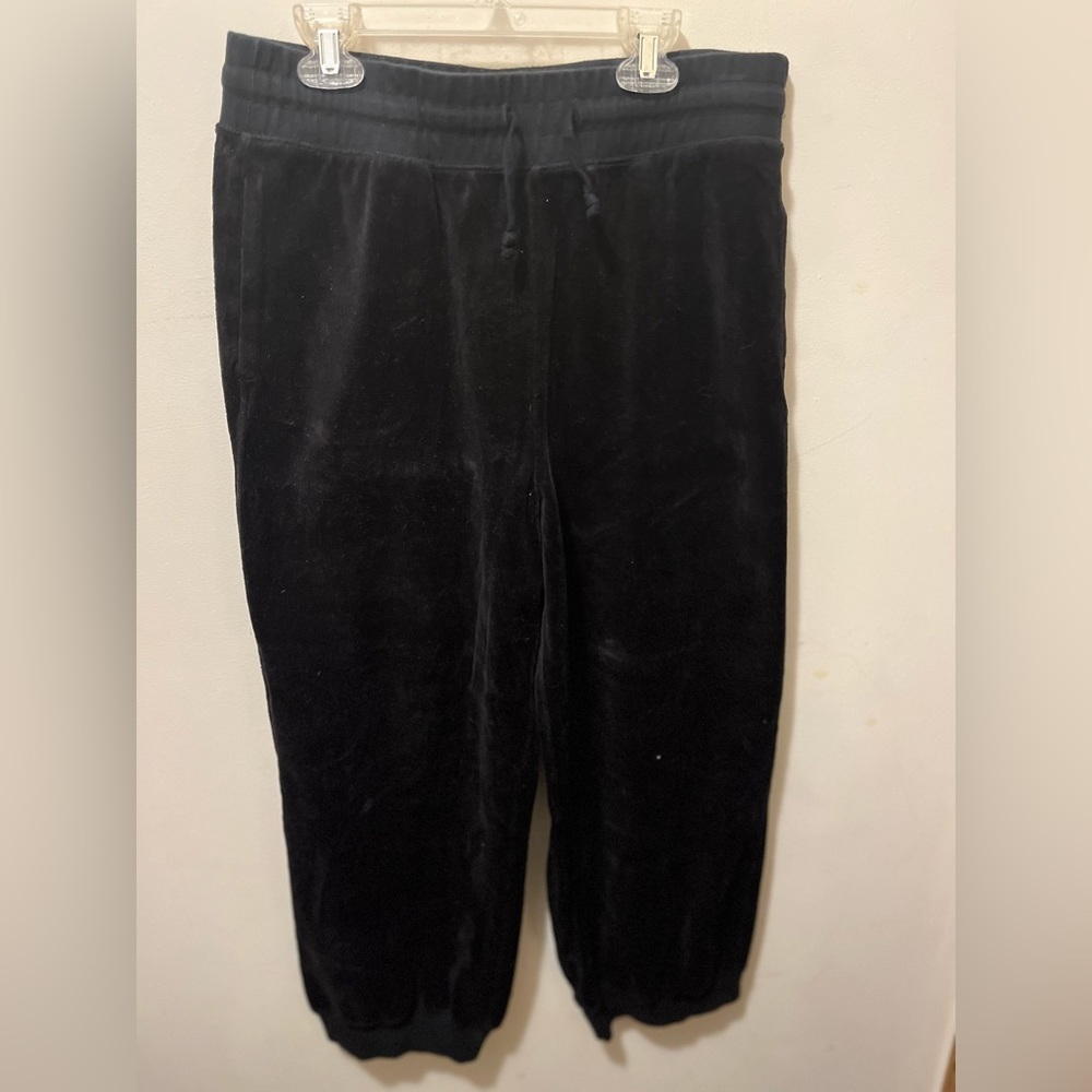 J Crew soft velvet‎ jogger black sz medium